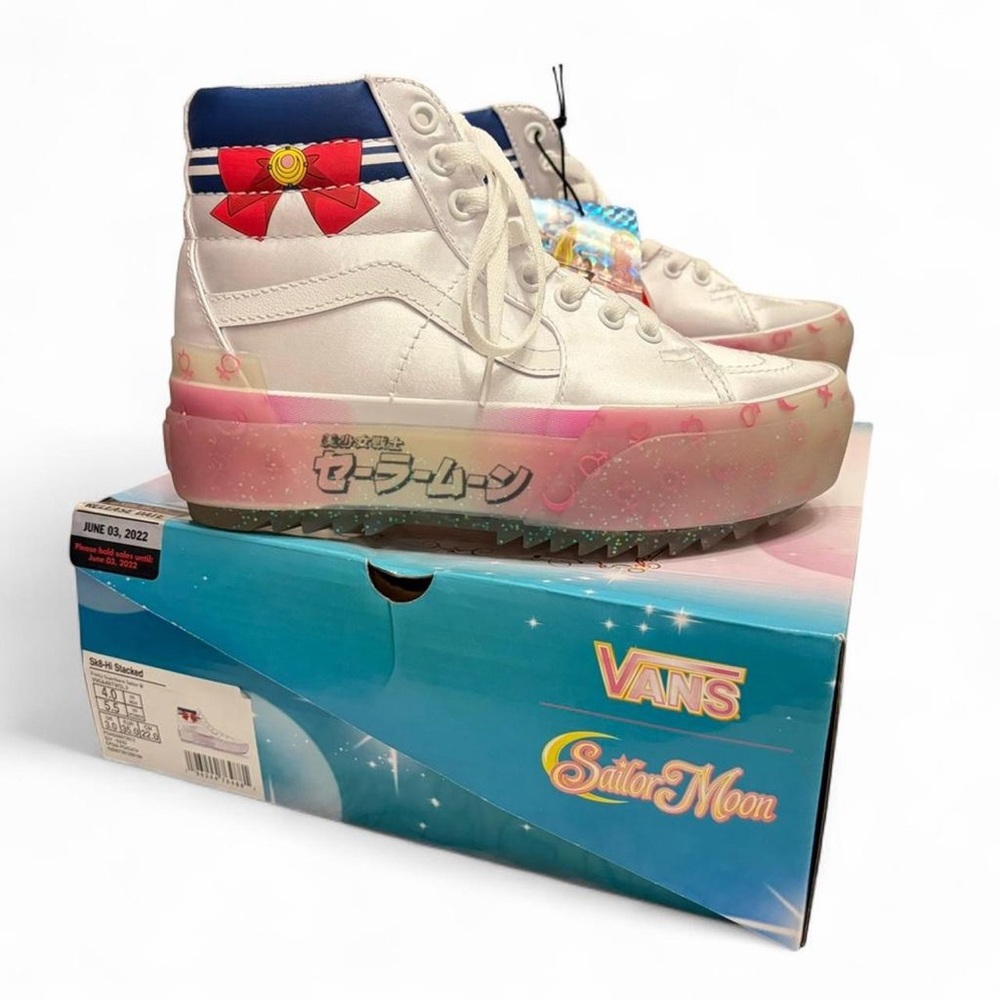 Vans Sailor Moon Kids Sneakers - White and Pink